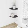 Plūduriuojanti lentyna su lentyna 2 pcs Juodas 15 x 15 x 2 cm