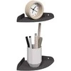 Plūduriuojanti lentyna su lentyna 2 pcs Juodas 15 x 15 x 2 cm