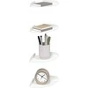 Plūduriuojanti lentyna su lentyna 4 pcs Baltas 15 x 15 x 2 cm
