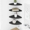 Plūduriuojanti lentyna su lentyna 4 pcs Juodas 24 x 24 x 2 cm