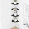 Plūduriuojanti lentyna su lentyna 4 pcs Juodas 15 x 15 x 2 cm