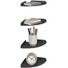 Plūduriuojanti lentyna su lentyna 4 pcs Juodas 18 x 18 x 2 cm