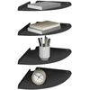 Plūduriuojanti lentyna su lentyna 4 pcs Juodas 30 x 30 x 2 cm