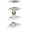 Plūduriuojanti lentyna su lentyna 4 pcs Baltas 24 x 24 x 2 cm