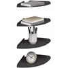 Plūduriuojanti lentyna su lentyna 4 pcs Juodas 24 x 24 x 2 cm