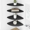 Plūduriuojanti lentyna su lentyna 4 pcs Juodas 30 x 30 x 2 cm