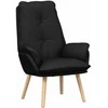 Fotelis krėslas Juoda 69 x 74 x 93 cm Audinys ir Fanera