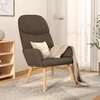 Fotelis Poilsio kėdė, taupe spalvos, audinys