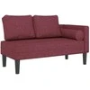 Poilsio sofa su ilga pagalve, raudonojo vyno spalvos, audinys