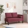 Poilsio sofa su ilga pagalve, raudonojo vyno spalvos, audinys