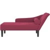 Poilsio sofa su pagalvėlėmis, raudonojo vyno spalvos, aksomas