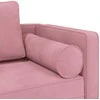 Poilsio sofa su pagalvėlėmis, rožinės spalvos, aksomas