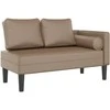 Poilsio sofa su pagalvėmis, kapučino, dirbtinė oda