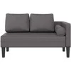 Poilsio sofa su pagalvėmis, pilka, dirbtinė oda