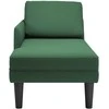 Poilsio sofa su pagalvės tamsiai žalia velveto audinys