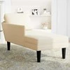 Poilsio sofa su pagalvės kreminiu velveto audinys