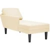 Poilsio sofa su pagalvės kreminiu velveto audinys