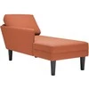 Poilsio sofa su pagalvės raudonai oranžiniu velveto audinys