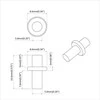 Policis 2 pcs Sidabro 8,6 x 8,6 x 14,6 mm Plienas