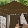 Pop-up šventinis palapinė 195 x 195 x 245 cm Taupe