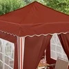 Pop-up šventinis palapinė 195 x 195 x 245 cm Terakotos