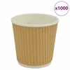 Popieriniai kavos puodeliai 1000 vnt 4oz 100ml Ruda
