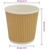Popieriniai kavos puodeliai 1000 vnt 4oz 100ml Ruda
