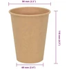 Popieriniai kavos puodeliai, 1000 vnt., 12 uncijų, 300 ml, rudi