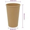 Popieriniai kavos puodeliai, 1000vnt., 16oz, 400ml, ruda