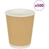 Popieriniai kavos puodeliai 500 vnt 8oz 200ml Ruda