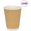 Popieriniai kavos puodeliai, 500 vnt., rudi, 12 uncijų (300 ml), 300 ml