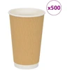 Popieriniai kavos puodeliai, 500vnt., 16oz, 400ml, ruda