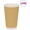 Popieriniai kavos puodeliai, 500vnt., 16oz, 400ml, ruda
