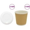 popieriniai kavos puodeliai su dangteliais 1000 vnt 4oz 100ml