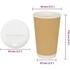 popieriniai kavos puodeliai su dangteliais 1000 vnt 16oz 400 ml