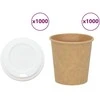 popieriniai kavos puodeliai su dangteliais 1000 vnt 4oz 100ml