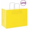 Popieriniai maišeliai 250vnt. su rankenomis geltonos 32x17x25cm