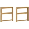 Porankiai 2 pcs Balta 58,5 x 10 x 61 cm Kietos akacijos mediena
