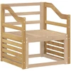 Porankiai 2 pcs Balta 59 x 4 x 73 cm Kietos akacijos mediena
