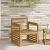 Porankiai 2 pcs Balta 59 x 6 x 61 cm Kietos akacijos mediena
