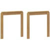 Porankiai 2 pcs Balta 59 x 6 x 61 cm Kietos akacijos mediena