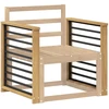 Porankiai 2 pcs Balta 60 x 6 x 61 cm Kietos akacijos mediena
