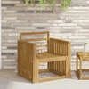 Porankiai 2 pcs Balta 60 x 6 x 61 cm Kietos akacijos mediena