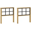 Porankiai 2 pcs Balta 60 x 6 x 61 cm Kietos akacijos mediena