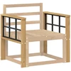 Porankiai 2 pcs Balta 60 x 6 x 61 cm Kietos akacijos mediena