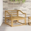 Porankiai 2 pcs Balta 79 x 4 x 73 cm Kietos akacijos mediena