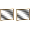 Porankiai 2 pcs Balta 80 x 6 x 61 cm Kietos akacijos mediena