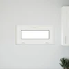 Požeminio lango RISOR 80 x 40 cm PVC ir stiklas Balta