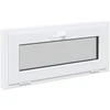 Požeminio lango RISOR 90 x 40 cm PVC ir stiklas Balta
