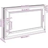 Bendras lango vidinis atspalvis baltas RISOR 100 x 60 cm